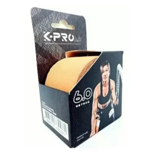 Fita Bandagem Funcional Neuromuscular 5cmx6mts K-pro Tape Bege